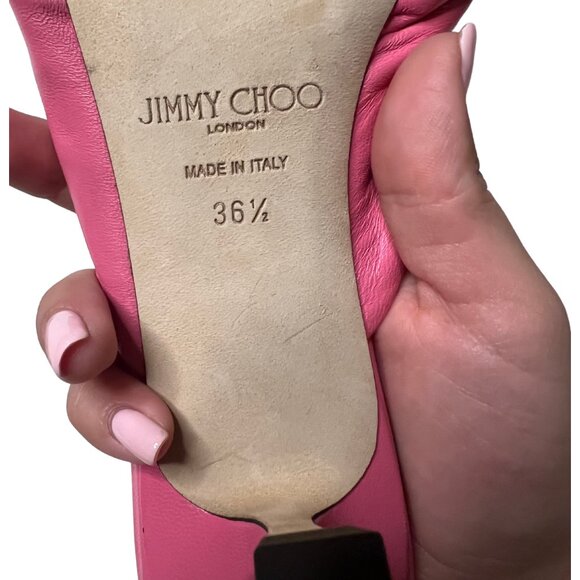 🎀 Pink Jimmy Choo Avenue Twisted Mules 🎀